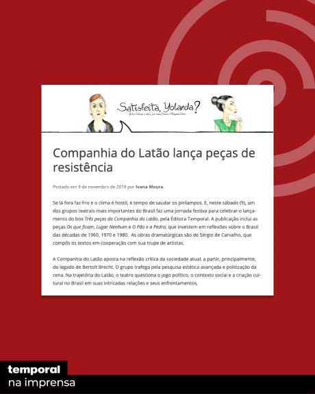Companhia do Latão lança peças de resistência