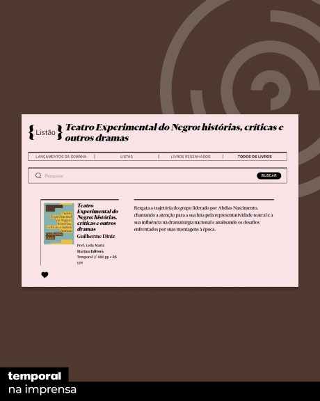 "Teatro Experimental do Negro: histórias, críticas e outros dramas" no Listão da 451