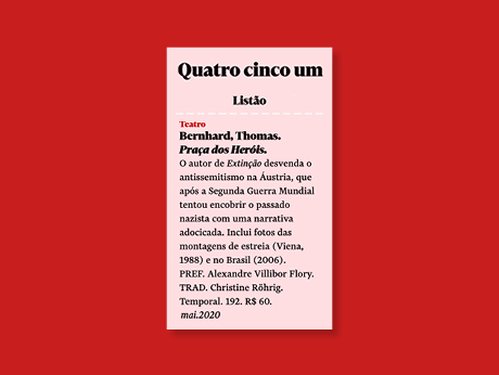 "Praça dos Heróis" é indicada no Listão de maio