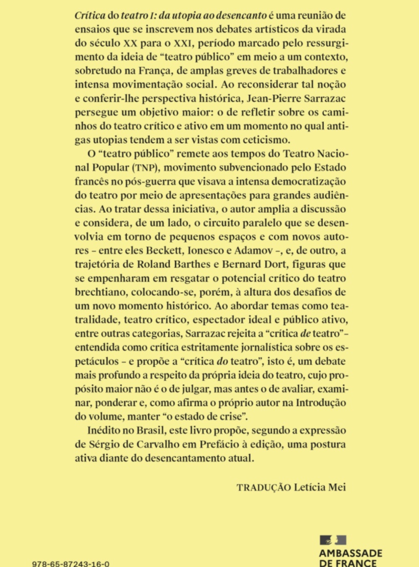 Crítica do teatro I